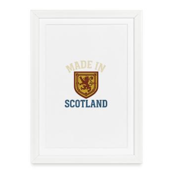 Made in Scotland Crest Tee - Framed poster (27 × 37 cm) - white - Front