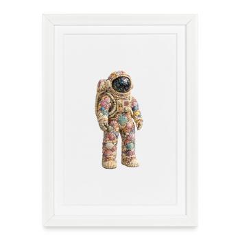 Cosmic Coral Spacesuit - Framed poster (27 × 37 cm) - white - Front