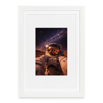 Martian Night Explorer - Framed poster (27 × 37 cm) - white - Front