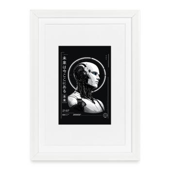 futur - Gerahmtes Poster (27 × 37 cm) - Weiß - Vorne