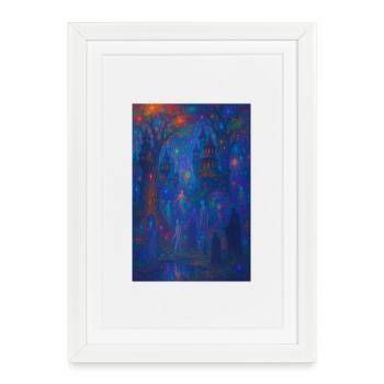 Cité-forêt - Affiche encadrée (27 × 37 cm) - blanc - Devant