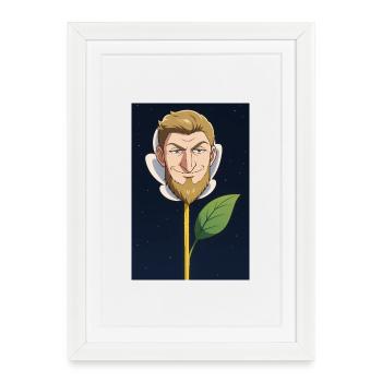 Head on Stick Nature Fantasy - Framed poster (27 × 37 cm) - white - Front