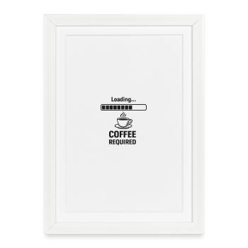Loading... Coffee Required - Framed poster (27 × 37 cm) - white - Front