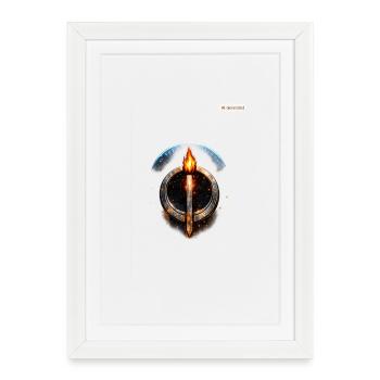 moonarc_lunar_sigil_tranparant - Framed poster (27 × 37 cm) - white - Front