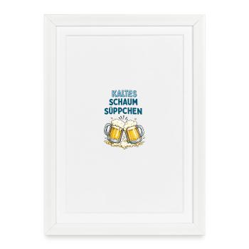 Kaltes Schaumsüppchen - Gerahmtes Poster (27 × 37 cm) - Weiß - Vorne