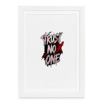 TRUST_NO_ONE - Framed poster (27 × 37 cm) - white - Front