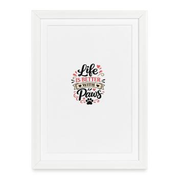Das_Leben_ist_besser_mit_Poten - Affiche encadrée (27 × 37 cm) - blanc - Devant