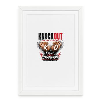Knockout Fighting Spirit KO Box Power - Framed poster (27 × 37 cm) - white - Front