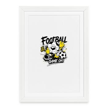 Jeu sur l’aventure footballisée - Affiche encadrée (27 × 37 cm) - blanc - Devant