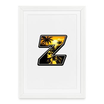 Sunset Vibe Zoopy - Affiche encadrée (27 × 37 cm) - blanc - Devant
