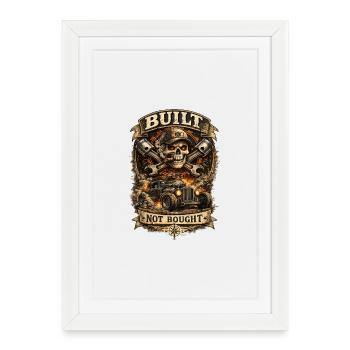 Construit et non acheté : Skull Truck - Affiche encadrée (27 × 37 cm) - blanc - Devant