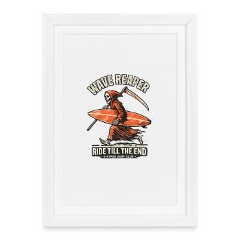 Wave Reaper – Ride to the End - Framed poster (27 × 37 cm) - white - Front