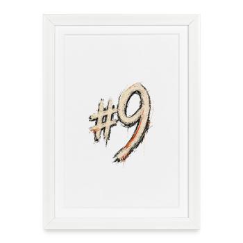 Chalk #9 Hashtag Style - Framed poster (27 × 37 cm) - white - Front