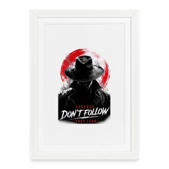 Les légendes ne mènent pas à suivre - Affiche encadrée (27 × 37 cm) - blanc - Devant