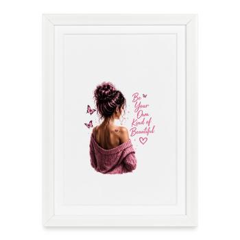 Belle - Affiche encadrée (27 × 37 cm) - blanc - Devant