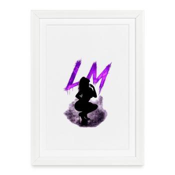 Silhouette séduisante - Affiche encadrée (27 × 37 cm) - blanc - Devant