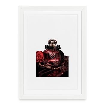 Motif élégant Pafum - Affiche encadrée (27 × 37 cm) - blanc - Devant