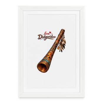 J’adore Dedgeredoo 2 - Affiche encadrée (27 × 37 cm) - blanc - Devant