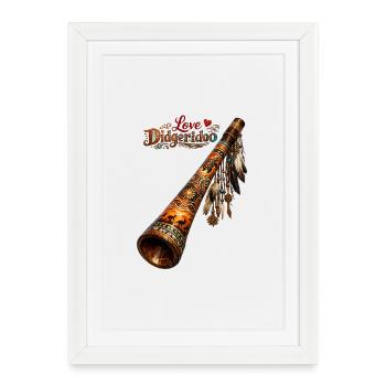 Love Dedgeredoo 1 - Framed poster (27 × 37 cm) - white - Front