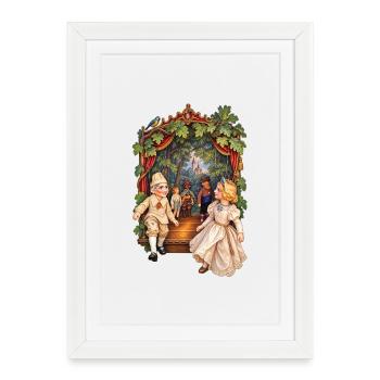 Dolls on strings - Framed poster (27 × 37 cm) - white - Front