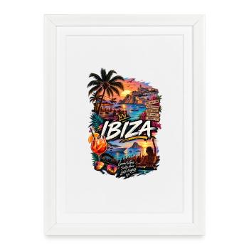 Ibiza Feeling  - Gerahmtes Poster (27 × 37 cm) - Weiß - Vorne
