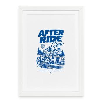 Après le coucher de soleil du Ride Club Bergsee - Affiche encadrée (27 × 37 cm) - blanc - Devant