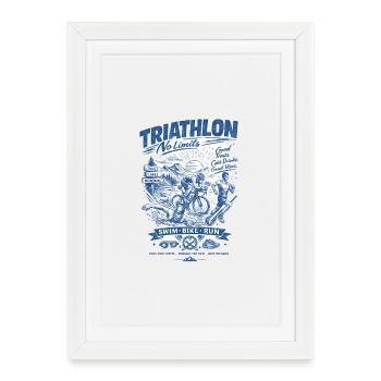 Triathlon Without Limits - Framed poster (27 × 37 cm) - white - Front