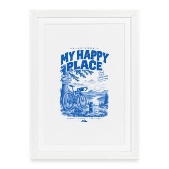 Mon sentier du Lieu Heureux - Affiche encadrée (27 × 37 cm) - blanc - Devant