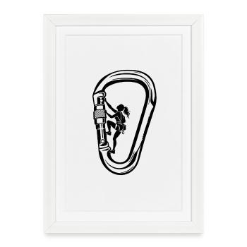 Filles grimpantes Grimpantes - Affiche encadrée (27 × 37 cm) - blanc - Devant