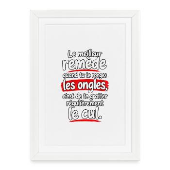 Le meilleur remède - Affiche encadrée (27 × 37 cm) - blanc - Devant