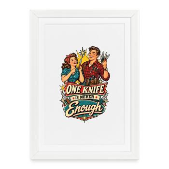 Un couteau ne suffit jamais - Affiche encadrée (27 × 37 cm) - blanc - Devant