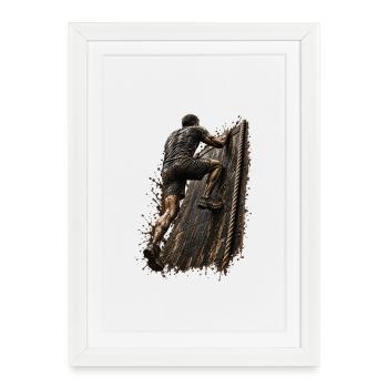 Maître de la Boue - Obstacle - Travail d’équipe - Affiche encadrée (27 × 37 cm) - blanc - Devant