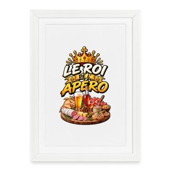 Le Roi de l'Apéro - Affiche encadrée (27 × 37 cm) - blanc - Devant