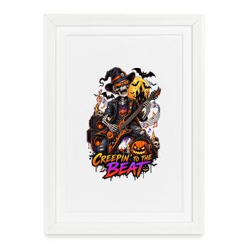 Creepin' to the Beat – Halloween Rock - Framed poster (27 × 37 cm) - white - Front
