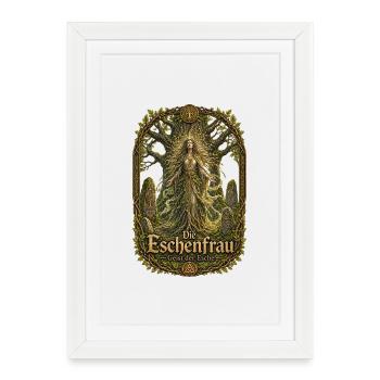 Eschenfrau – Geist der Esche - Gerahmtes Poster (27 × 37 cm) - Weiß - Vorne
