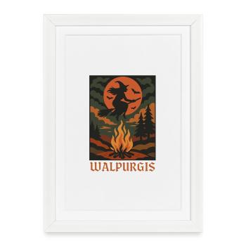 Nuit de Walpurgis - Affiche encadrée (27 × 37 cm) - blanc - Devant
