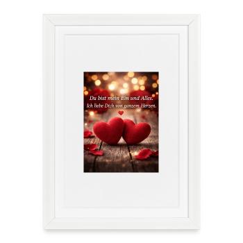 My One and All Heart of Love - Framed poster (27 × 37 cm) - white - Front