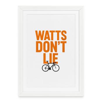 Watts ne ment pas : conception de la puissance du vélo - Affiche encadrée (27 × 37 cm) - blanc - Devant