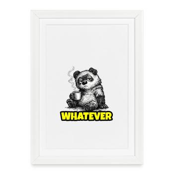 Whatever – Grumpy Bear Coffee (Sketch) - Framed poster (27 × 37 cm) - white - Front