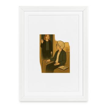 Mamie Karin - Affiche encadrée (27 × 37 cm) - blanc - Devant