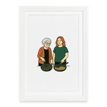 Mamie Karin - Affiche encadrée (27 × 37 cm) - blanc - Devant
