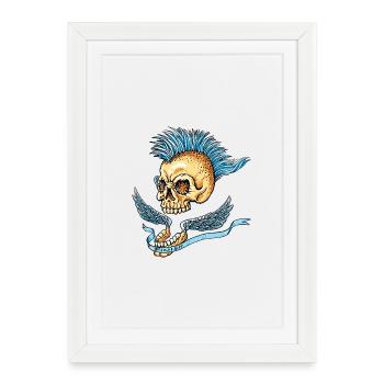 Punk_Skull - Framed poster (27 × 37 cm) - white - Front