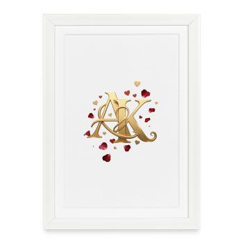 Golden AK Love Connections - Framed poster (27 × 37 cm) - white - Front