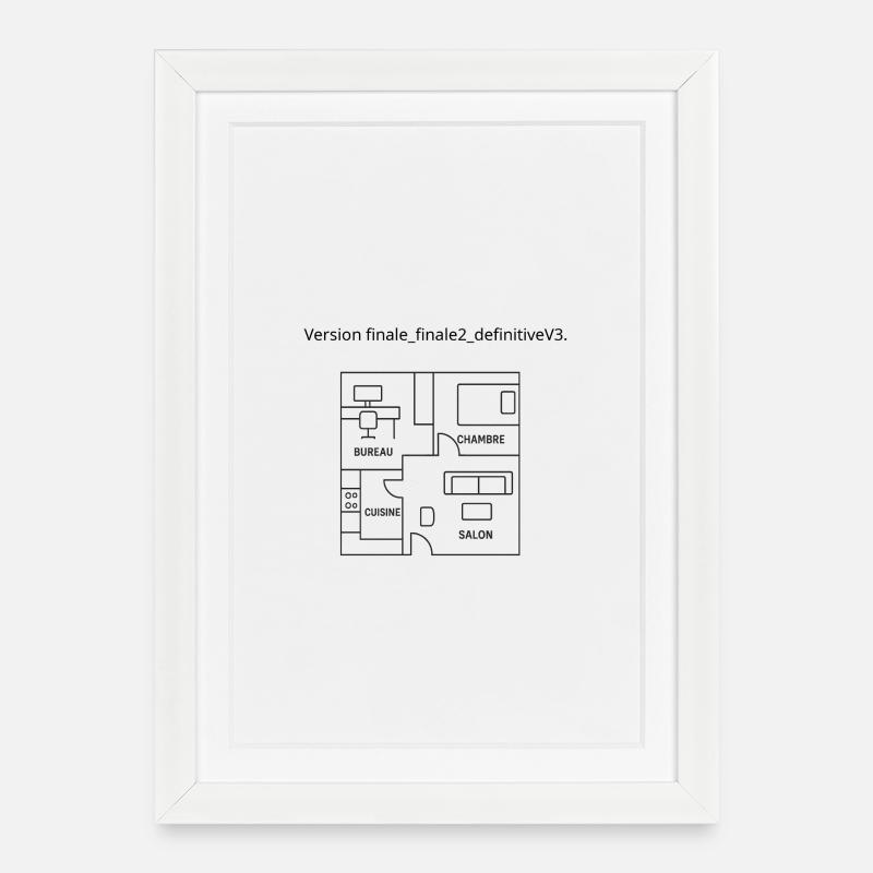 Geschenkidee für Architekt - Gerahmtes Poster (27 × 37 cm) - Weiß