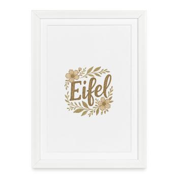 Eifel T-Shirt Wanderlust Nature Mountains Outdoor Adventure - Framed poster (27 × 37 cm) - white - Front
