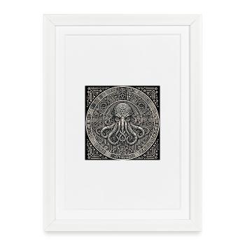 Ancien Dieu - Affiche encadrée (27 × 37 cm) - blanc - Devant