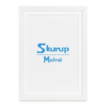 Skurup – Malmö Sky Blue Design - Affiche encadrée (27 × 37 cm) - blanc - Devant