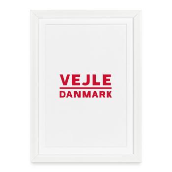 Vejle, Denmark - Framed poster (27 × 37 cm) - white - Front