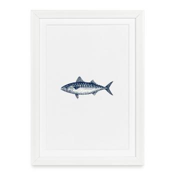 Illustration de poisson d’ornement pour décor marin - Affiche encadrée (27 × 37 cm) - blanc - Devant