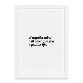 Dicton motivationnel anglais - Affiche encadrée (27 × 37 cm) - blanc - Devant